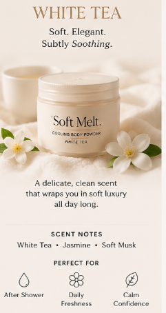 White Tea on Ice — Silky Body Powder for Everyday Luxury