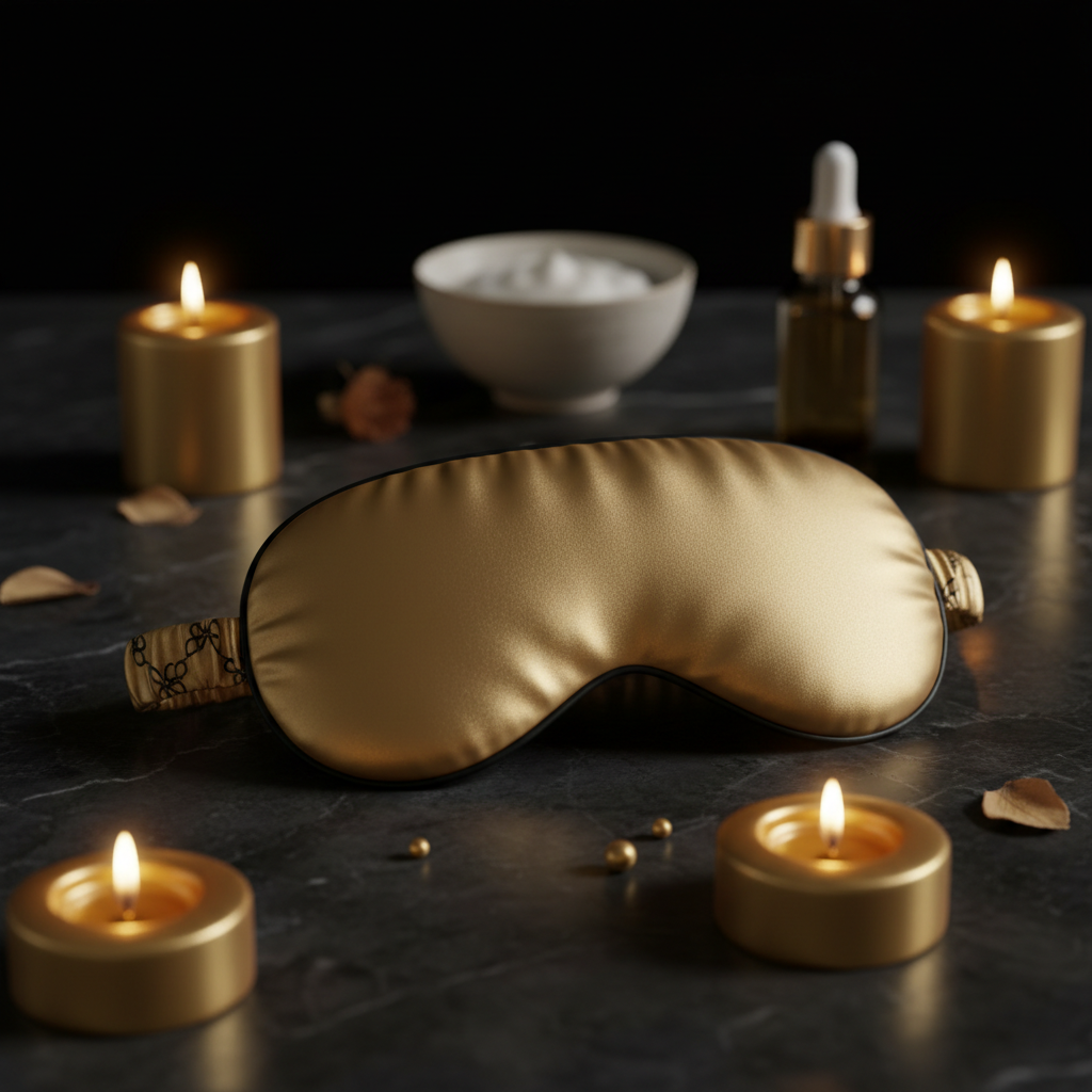 Soft Melt Gold Night Eye Mask silky sleep mask