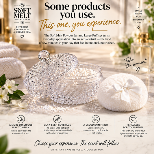 The Soft Melt Ritual Set: Powder Jar & Large Puff