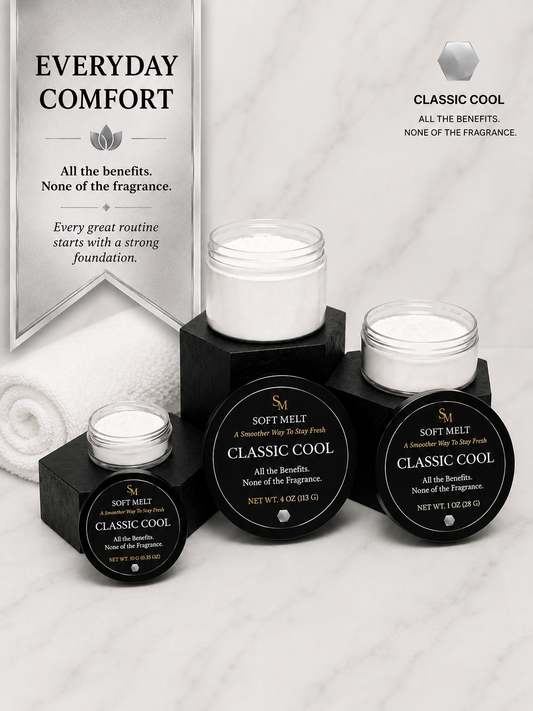 Classic Cool — Fragrance-Free luxury performance powder for Sensitive Skin ⚪