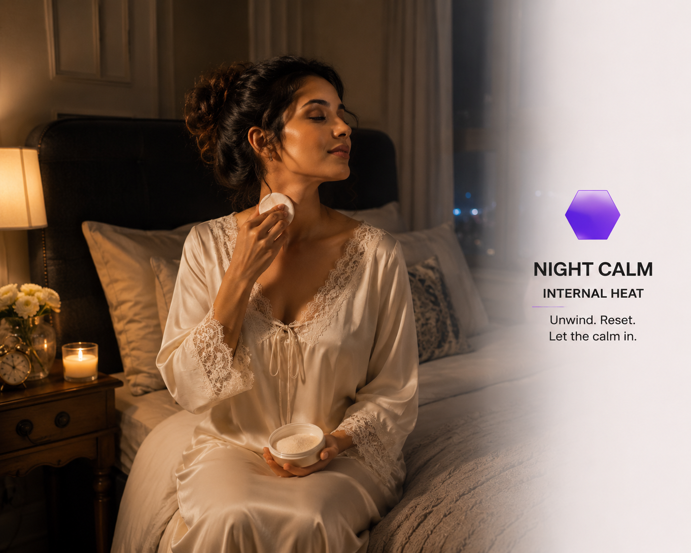 Night Calm — Cooling Body Powder for Night Sweats 🟣
